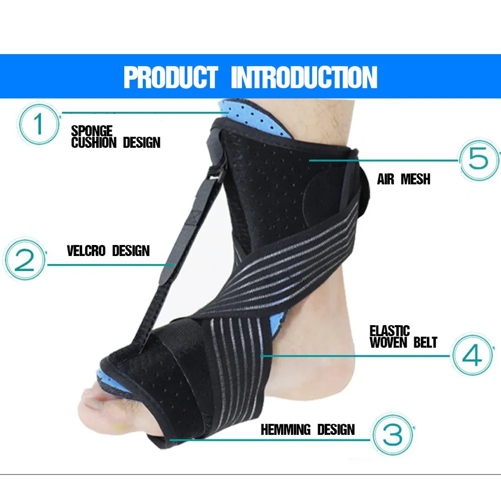 Adjustable Plantar Fasciitis Night Foot Splint Drop Orthotic Brace SP