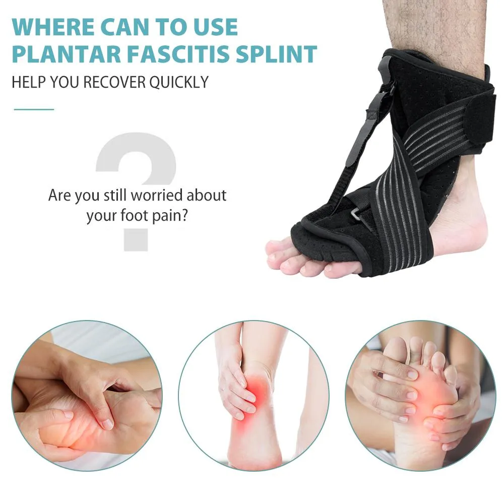 Adjustable Plantar Fasciitis Night Foot Splint Drop Orthotic Brace SP