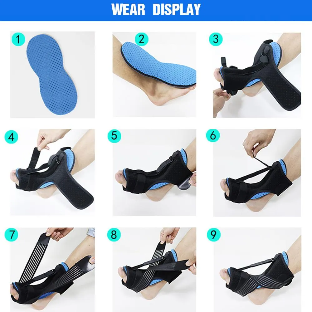 Adjustable Plantar Fasciitis Night Foot Splint Drop Orthotic Brace SP