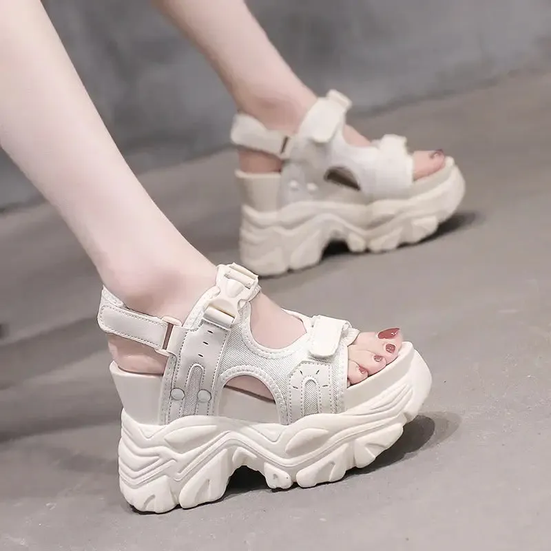 Aesthetic Chunky Platform Buckle Strap Sandals