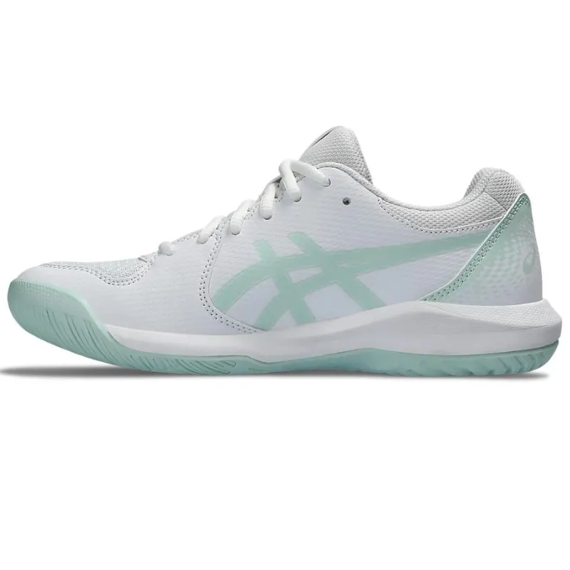 Asics GEL-DEDICATE 8 Womens Tennis Shoes - White/Pale Blue