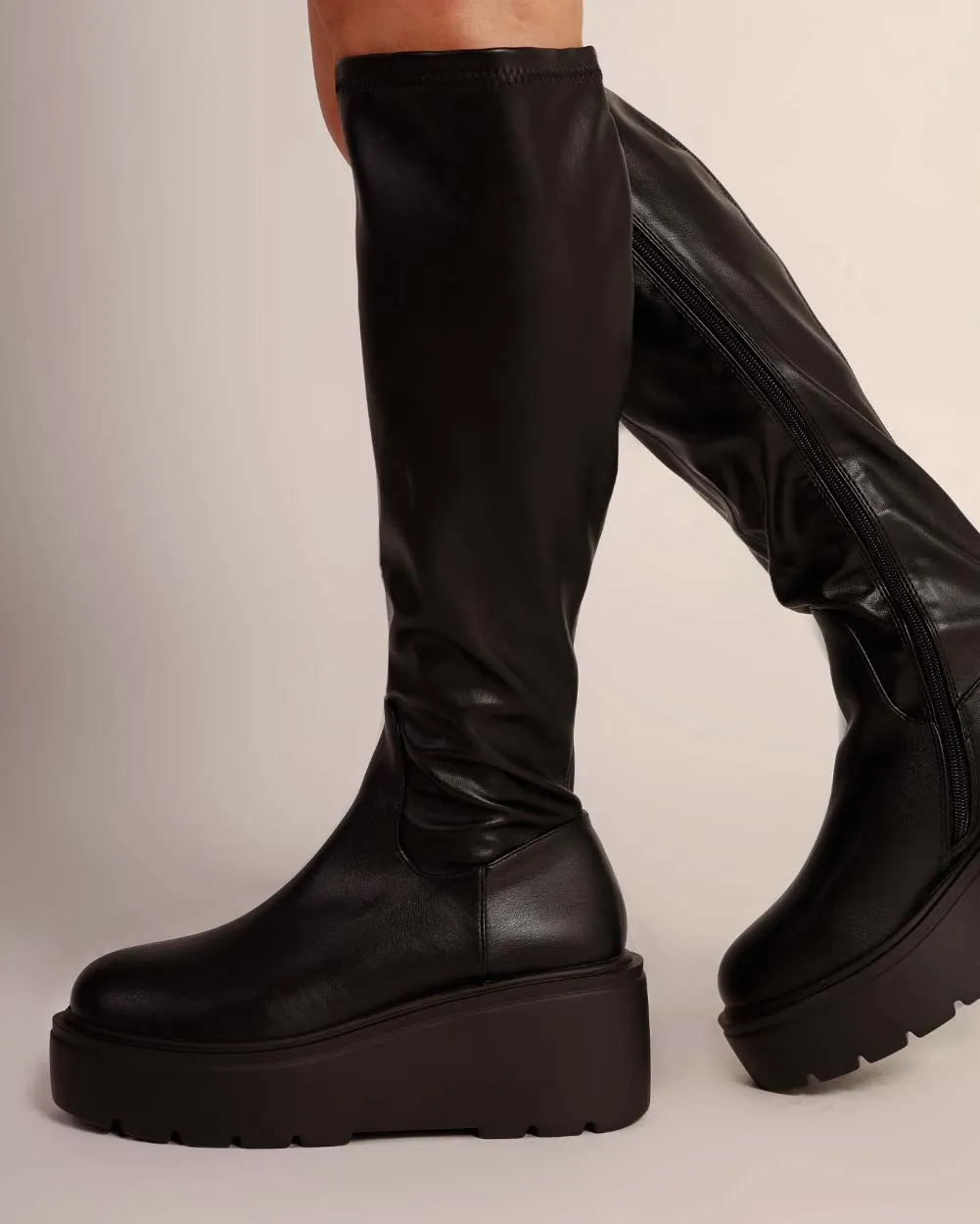 Bad Decisions Knee-High Zip Up Boots