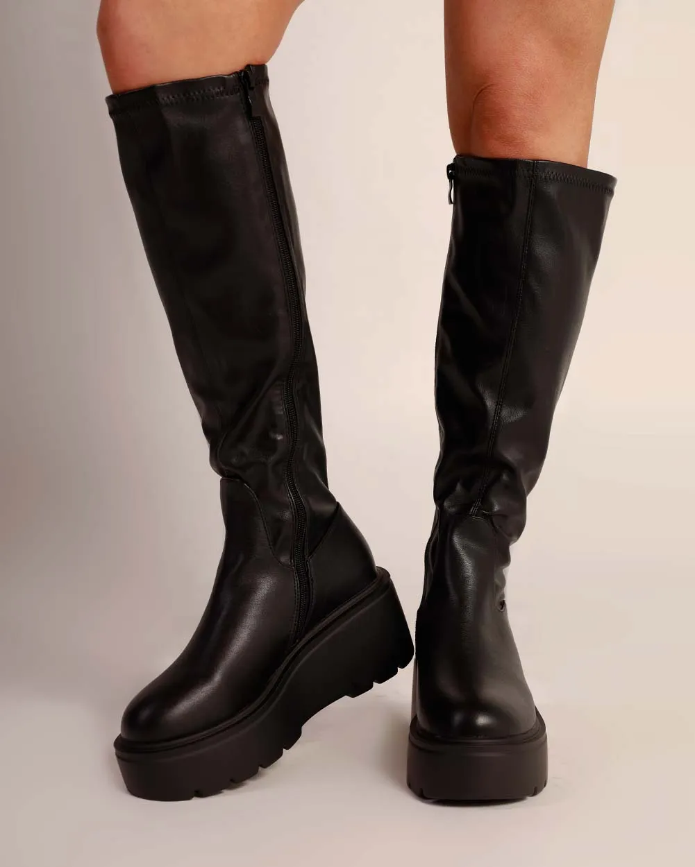 Bad Decisions Knee-High Zip Up Boots