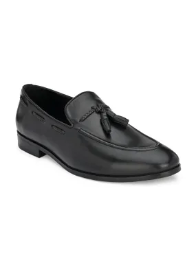 Baizen Black Tassel Loafers