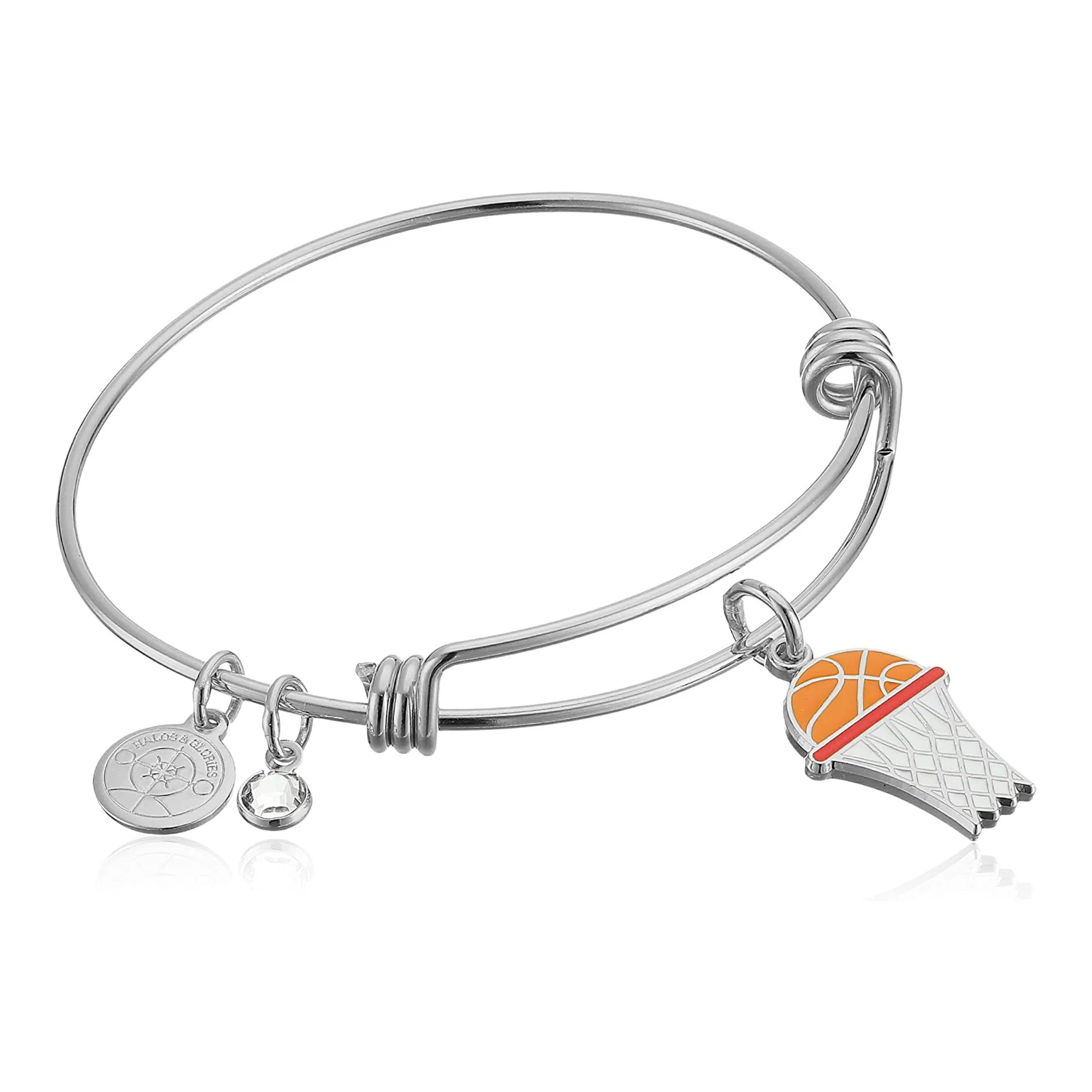 Basketball Charm Bangle Bracelet, Halos & Glories