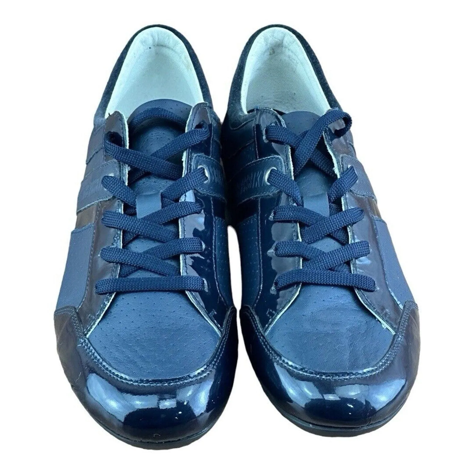 Bikkembergs Leather Sneakers Size 10 US| 40 EU Navy blue shoes