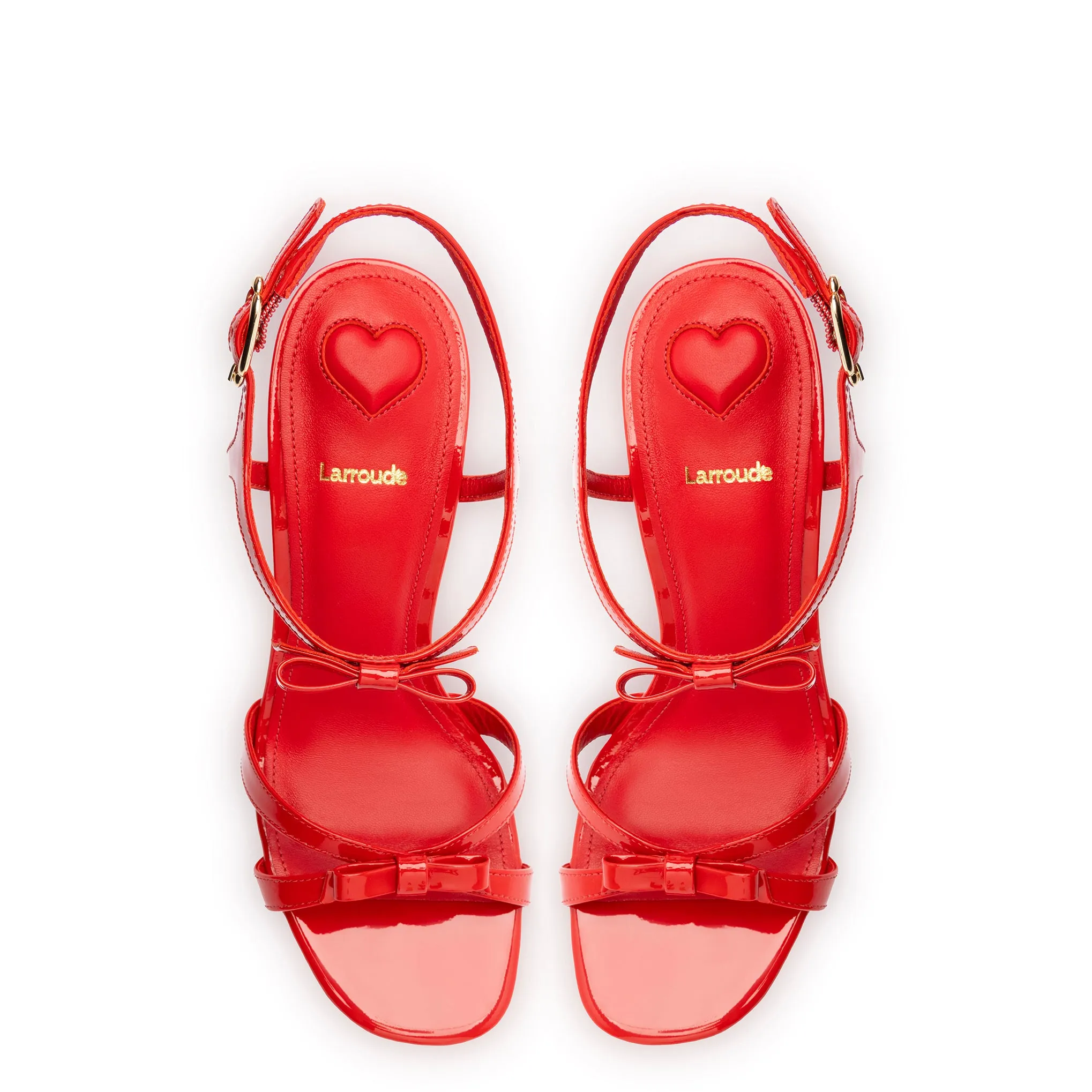 Brooks Sandal In Scarlet Patent Leather