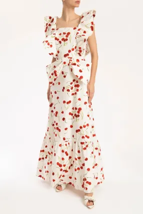 Cherry Bomb Ruffled Long Dress