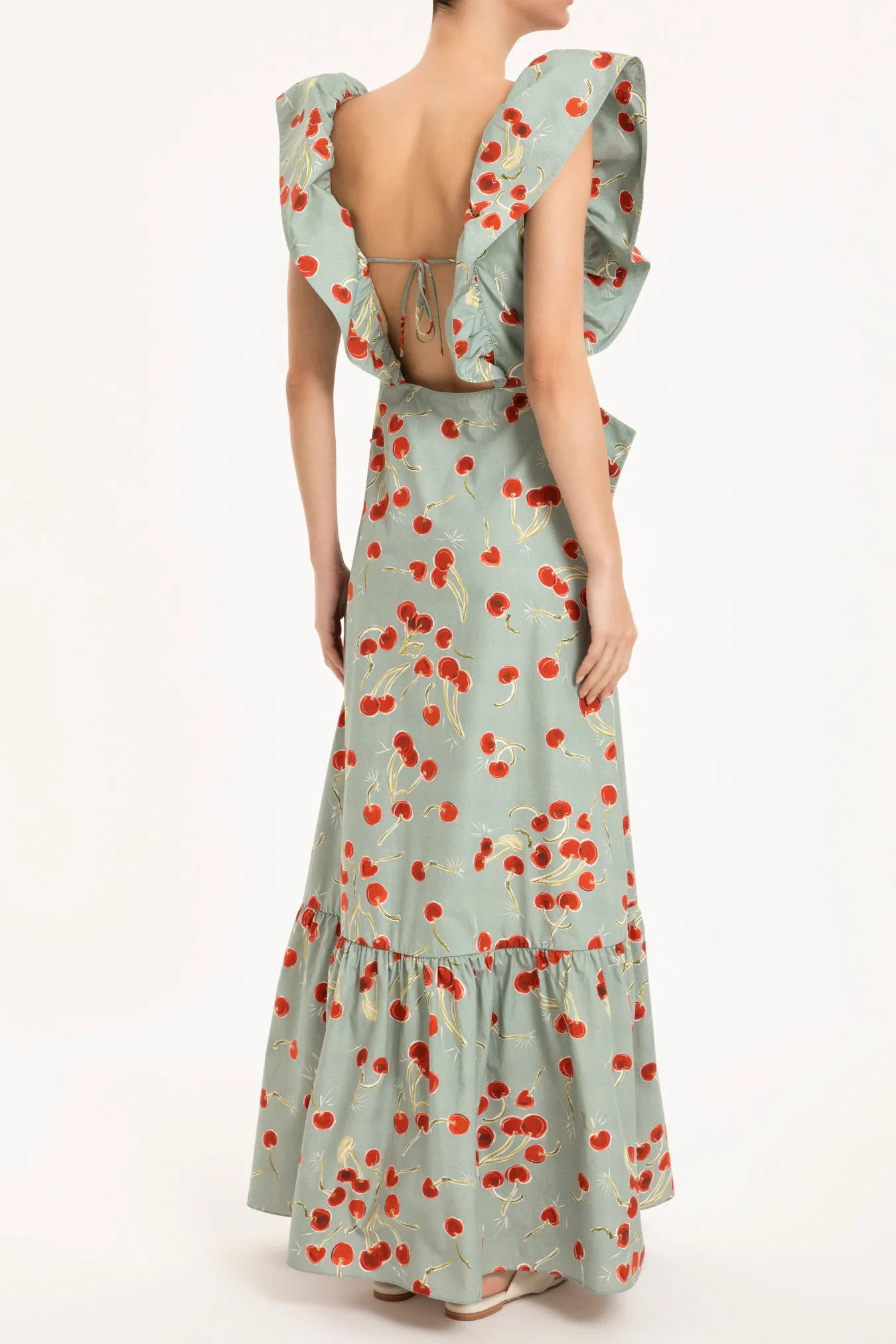 Cherry Bomb Ruffled Long Dress