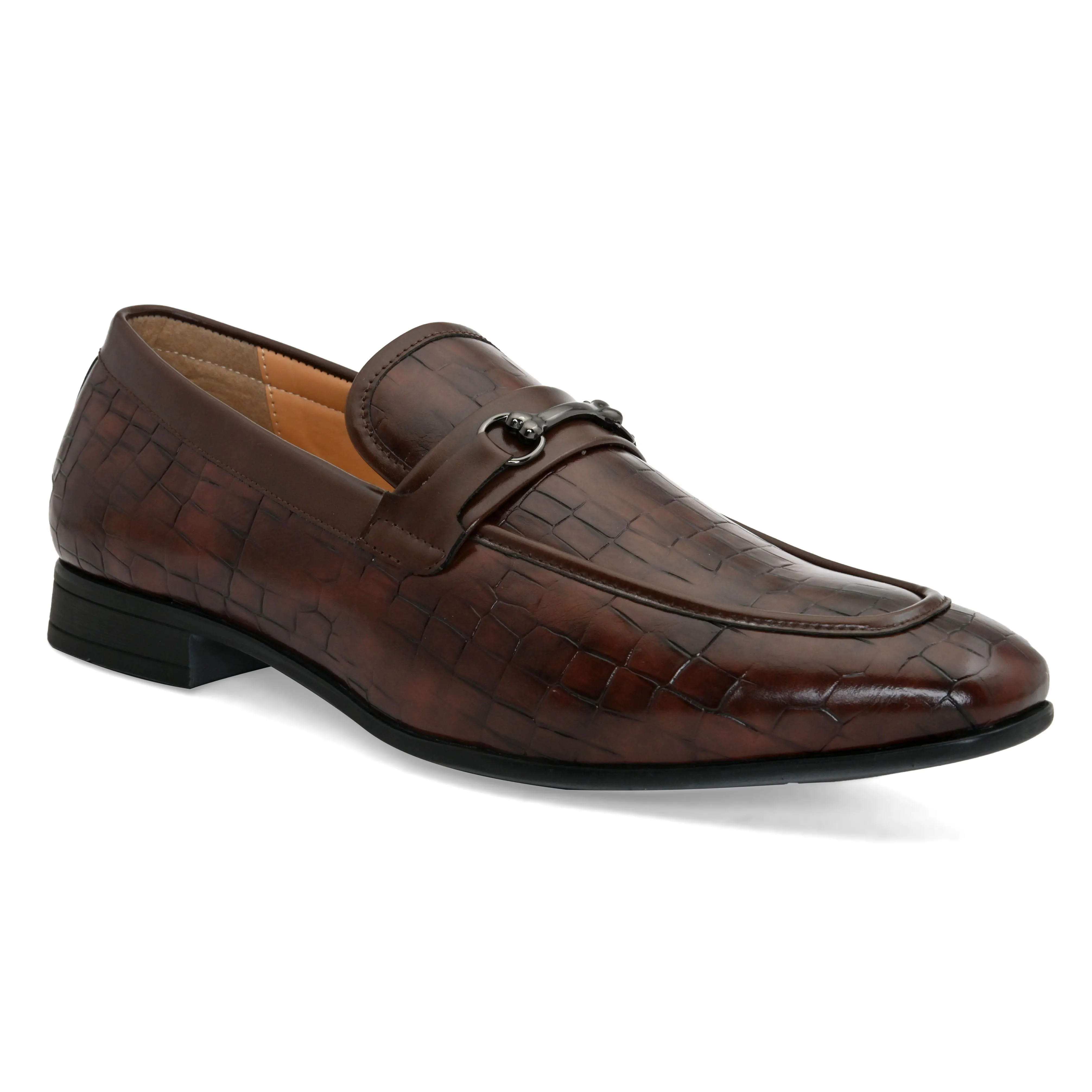 Dawn Brown Buckle Loafers