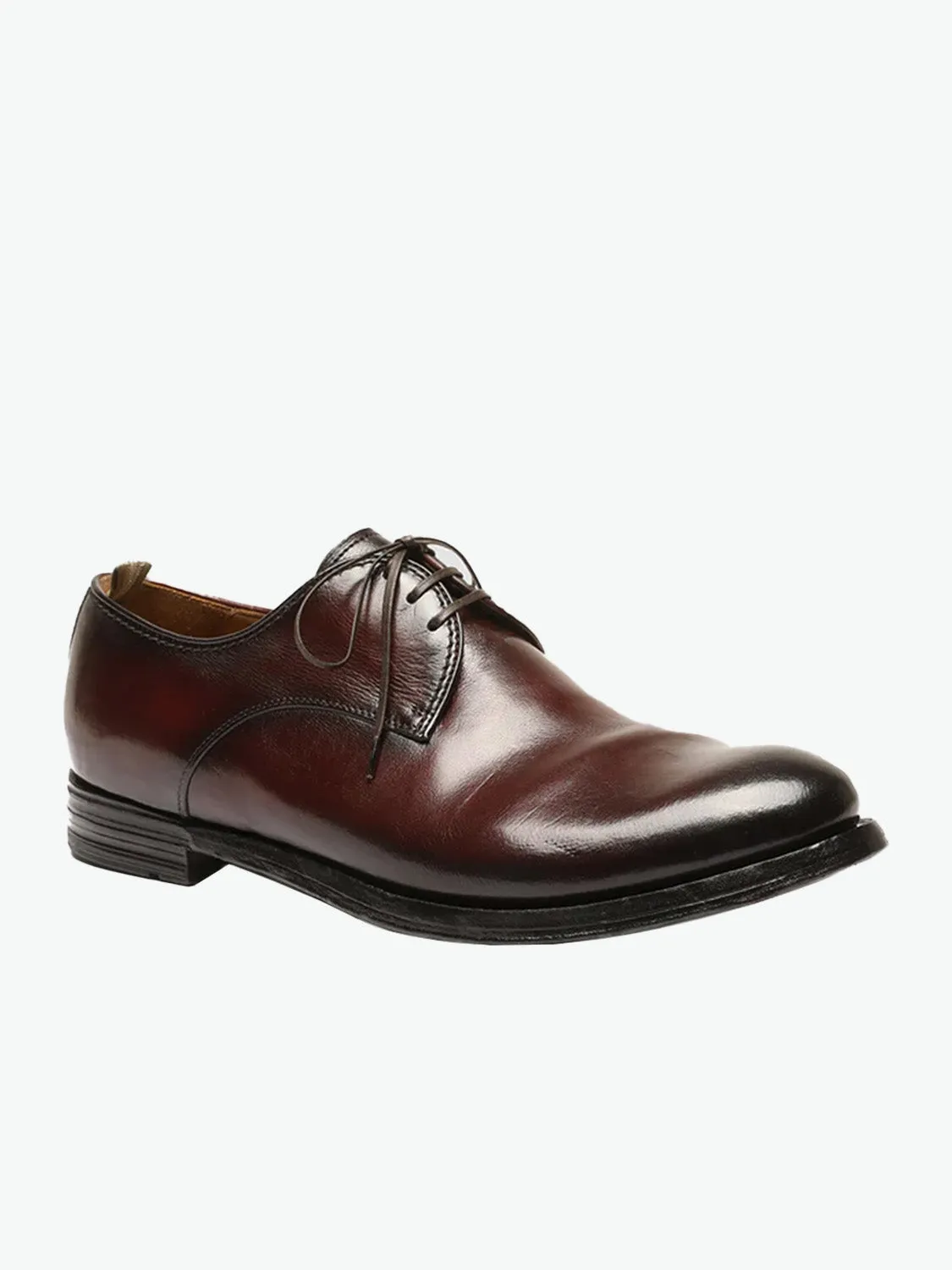 Derby Leather Shoes Burgundy