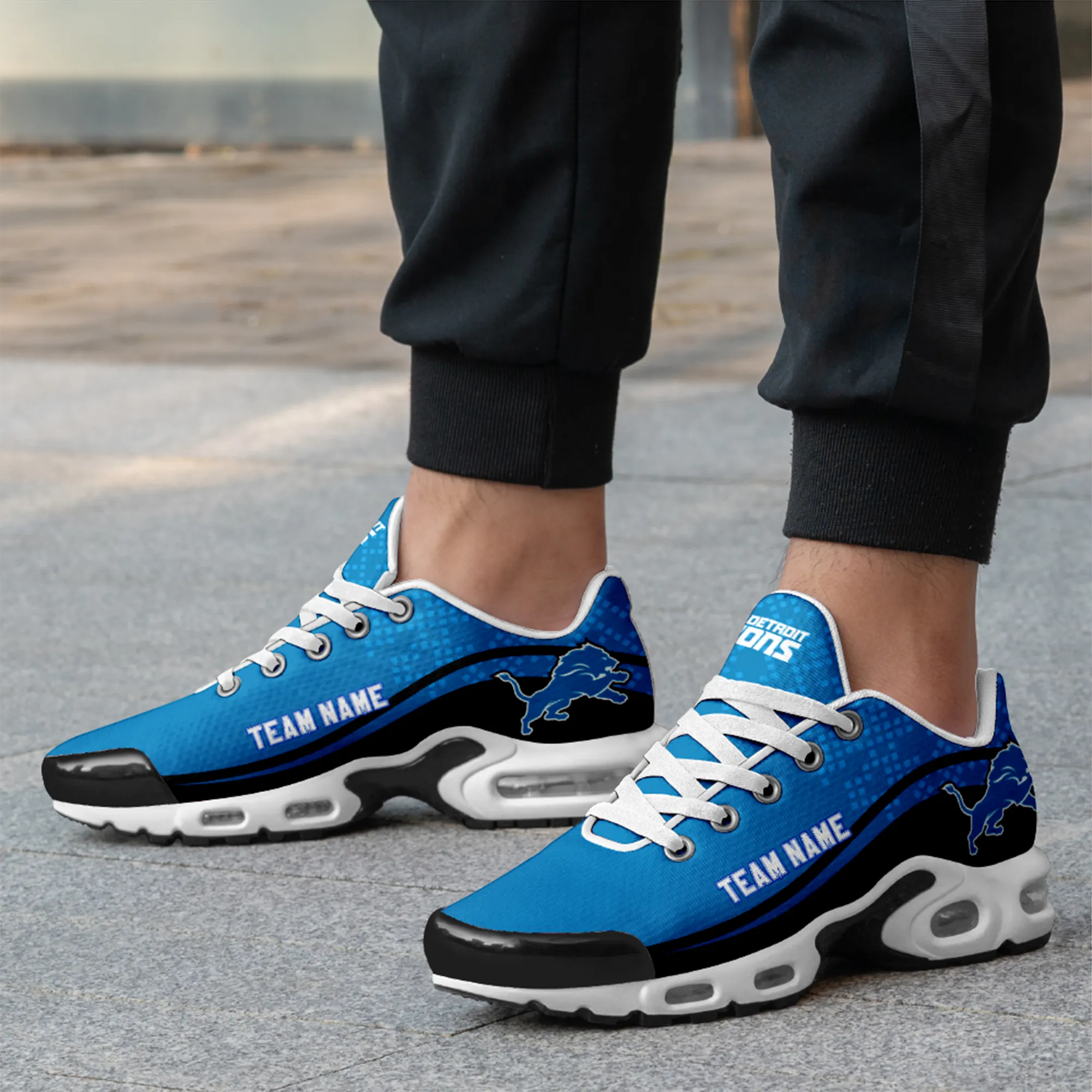 Detroit Lions- Fashion Men/Women Sports Shoes Sports Wear Shoes NFL Game Comfortable and Breathable