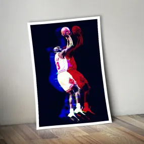 Michael Jordan Poster, Sports Print, Basketball Player Art, Custom Sport Canvas, Custom Poster, Home Decor, Wall Hangings