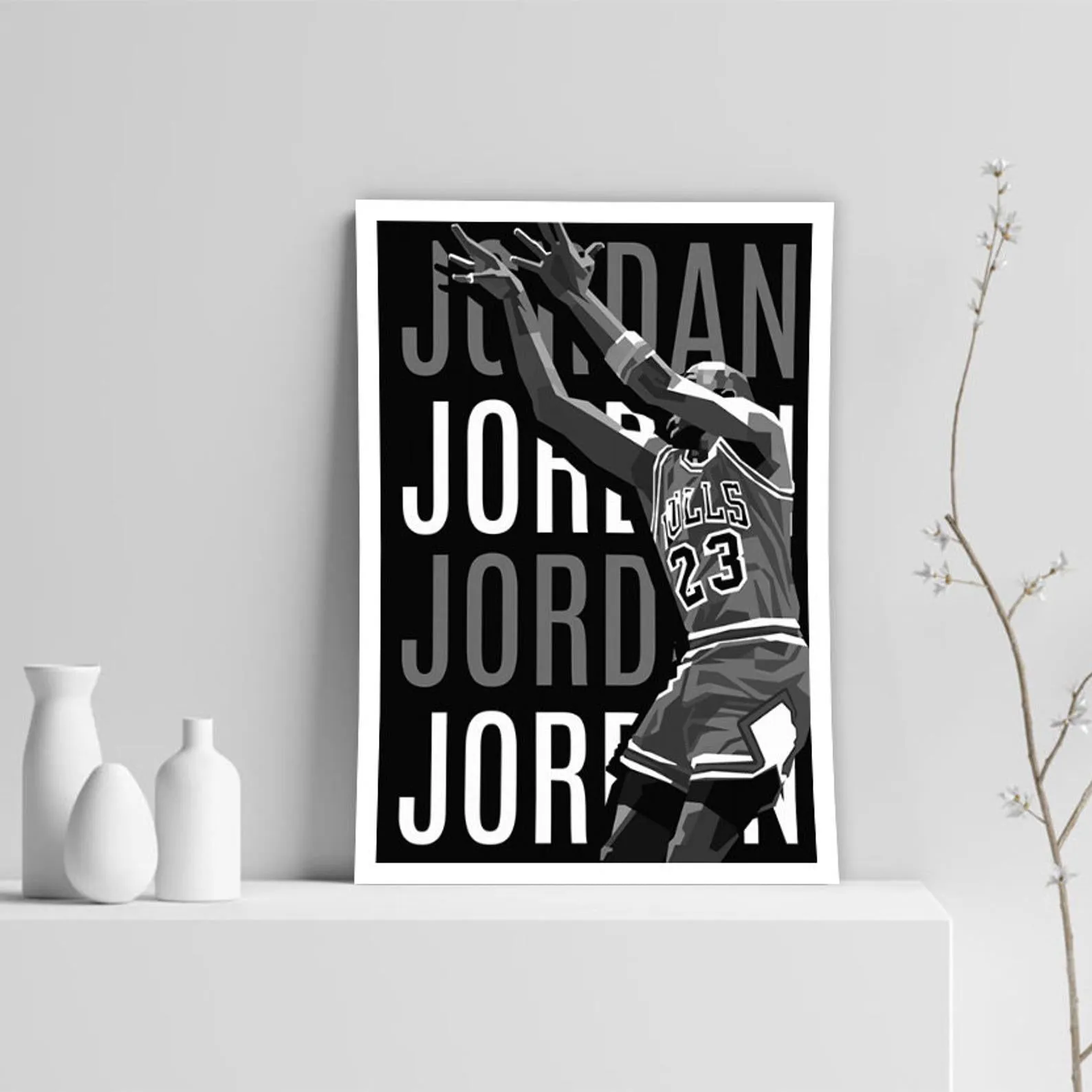 Michael Jordan Poster, Sports Print, Basketball Player Art, Custom Sport Canvas, Custom Poster, Home Decor, Wall Hangings