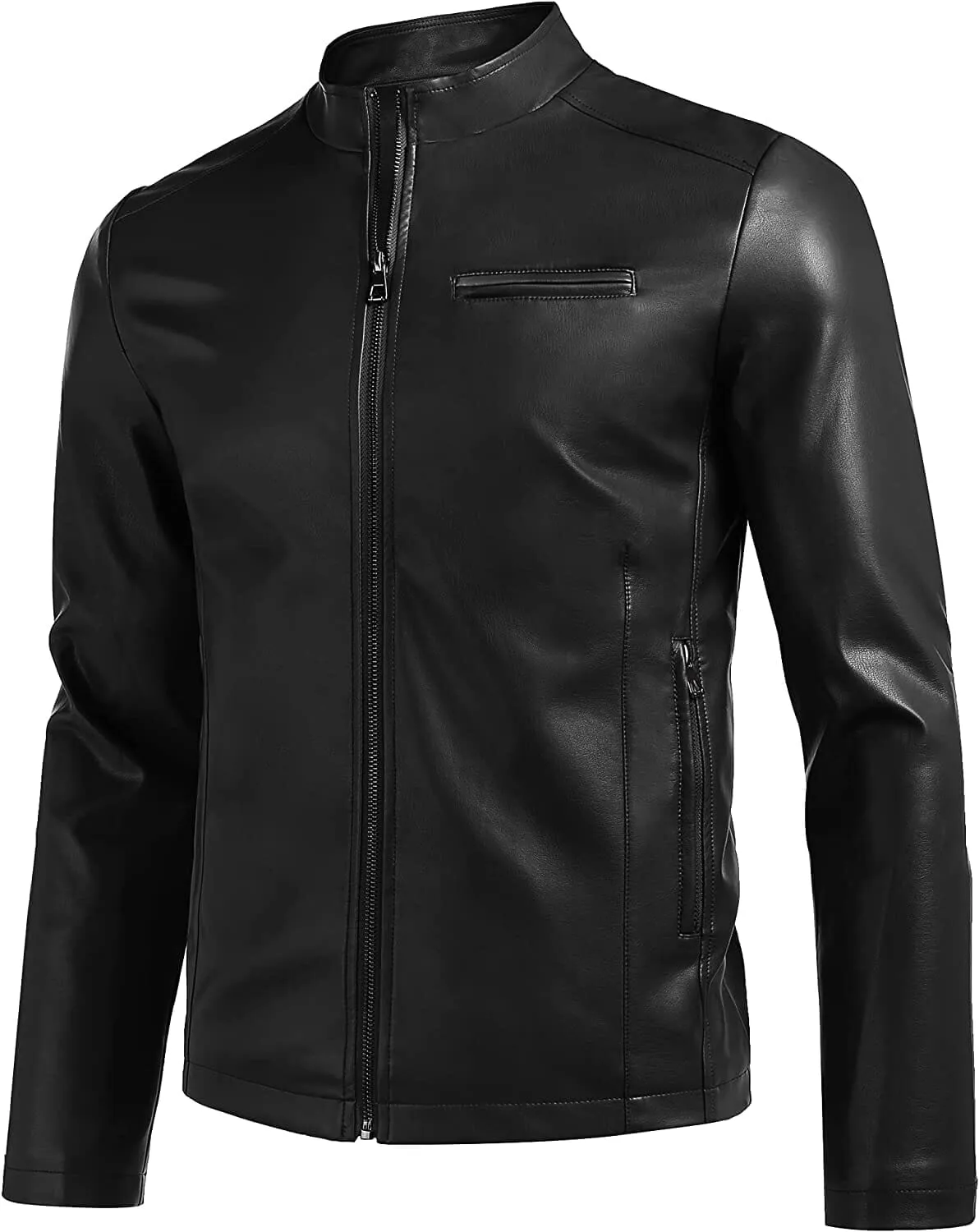 Motorcycle Leather Lightweight Jacket Coat (US Only)