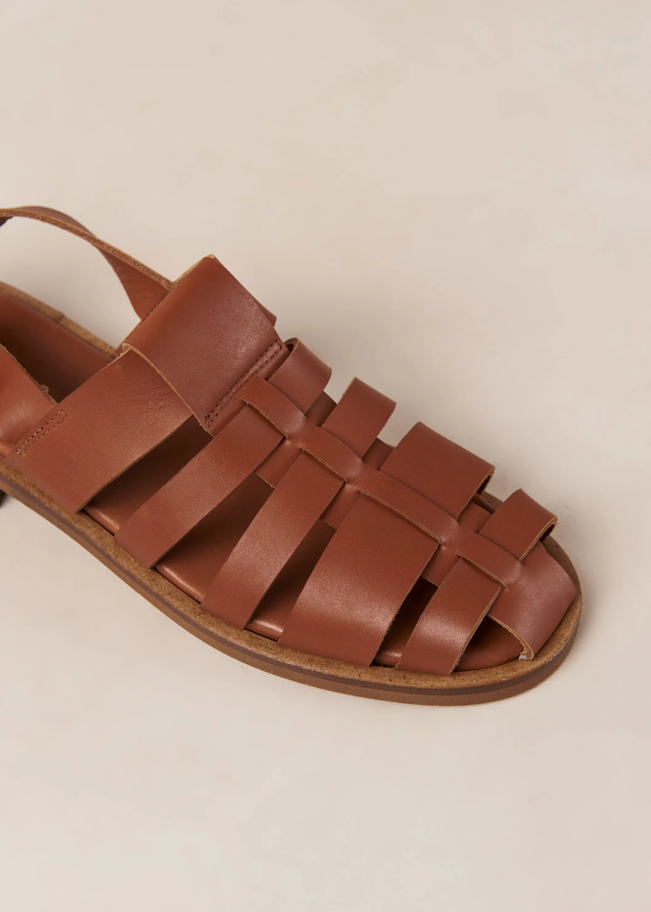 Perry Tan Leather Sandals