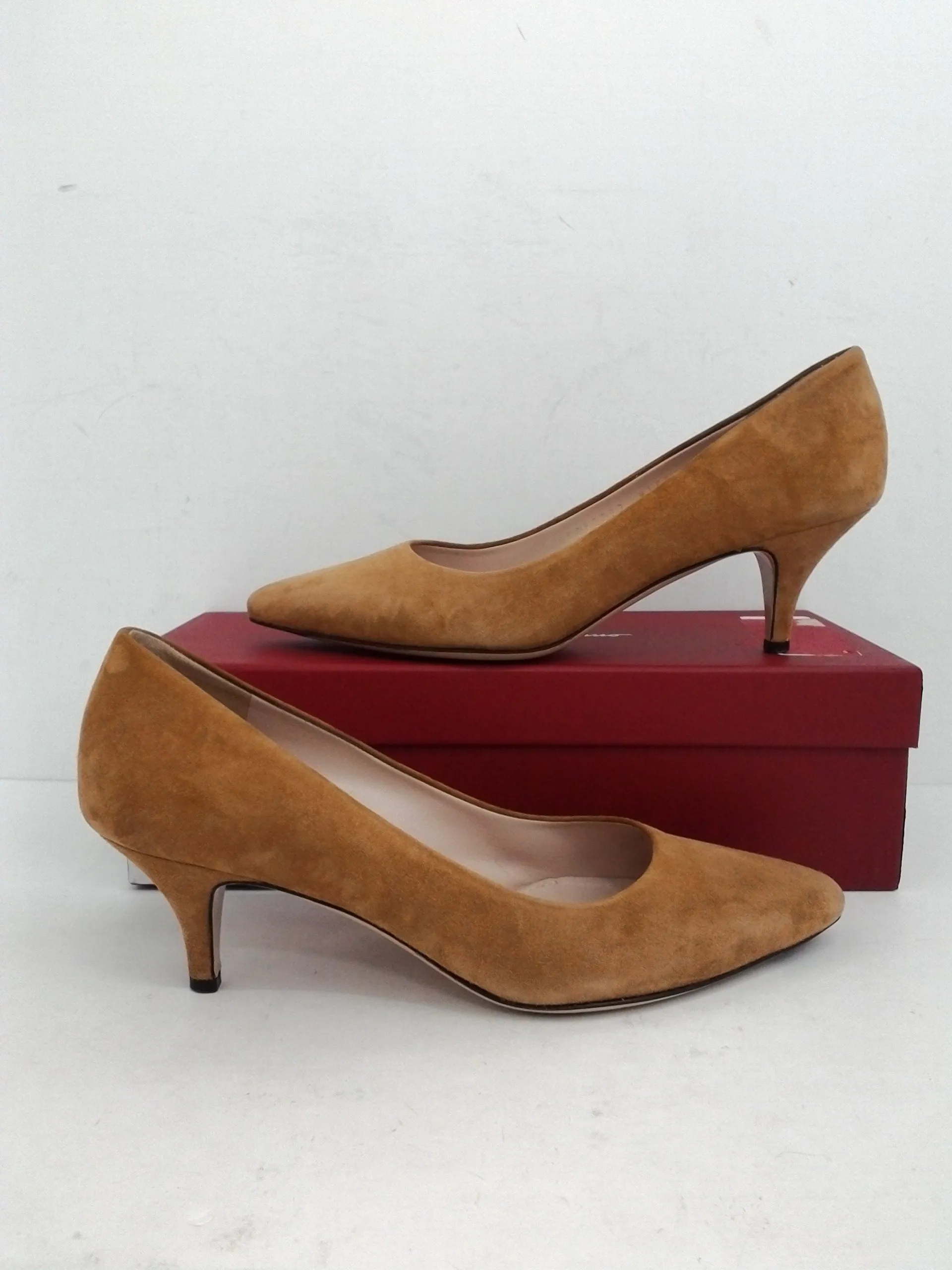 Salvatore Ferragamo Women's Brown Suede Heels Size 8 C