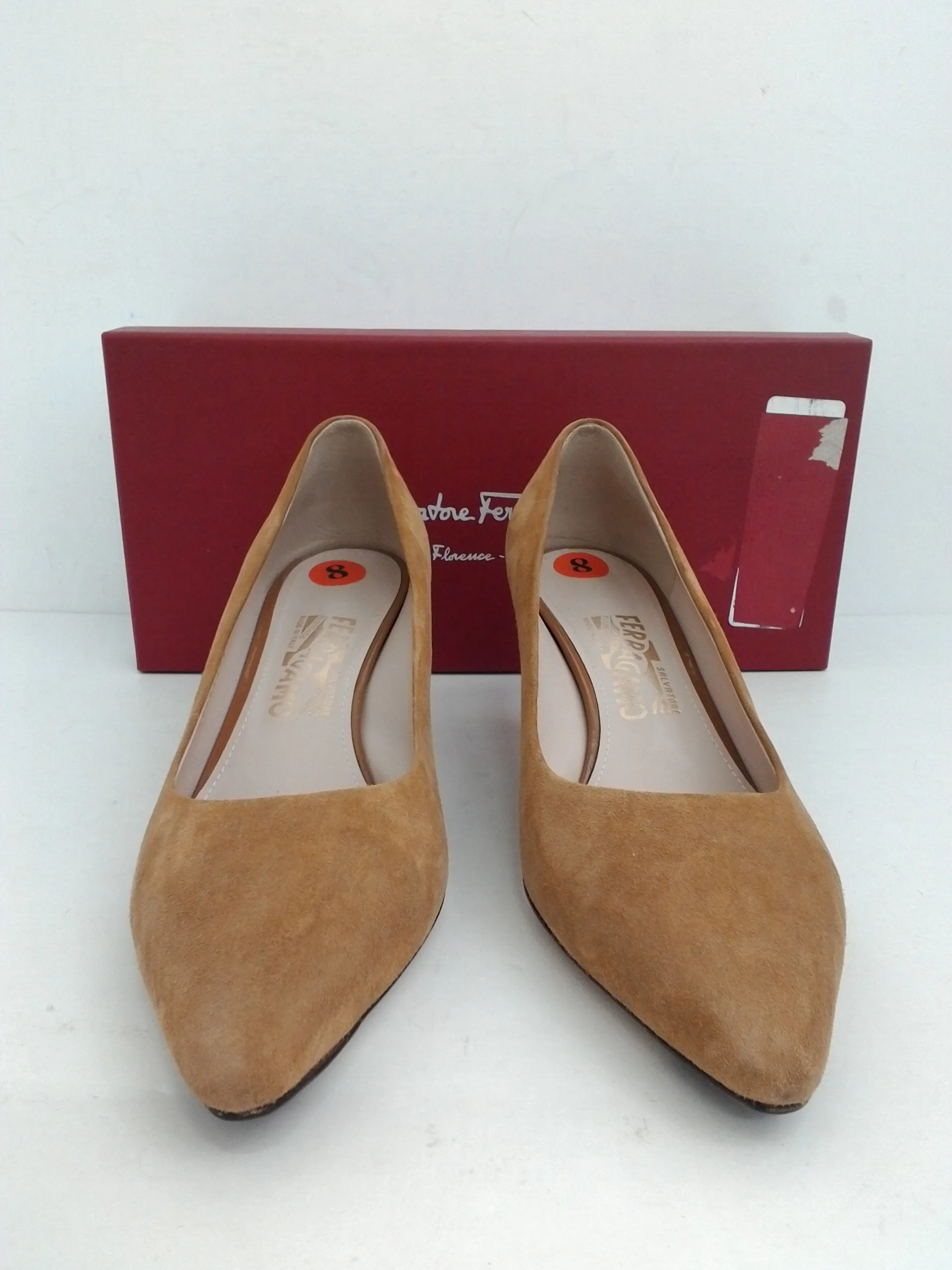 Salvatore Ferragamo Women's Brown Suede Heels Size 8 C