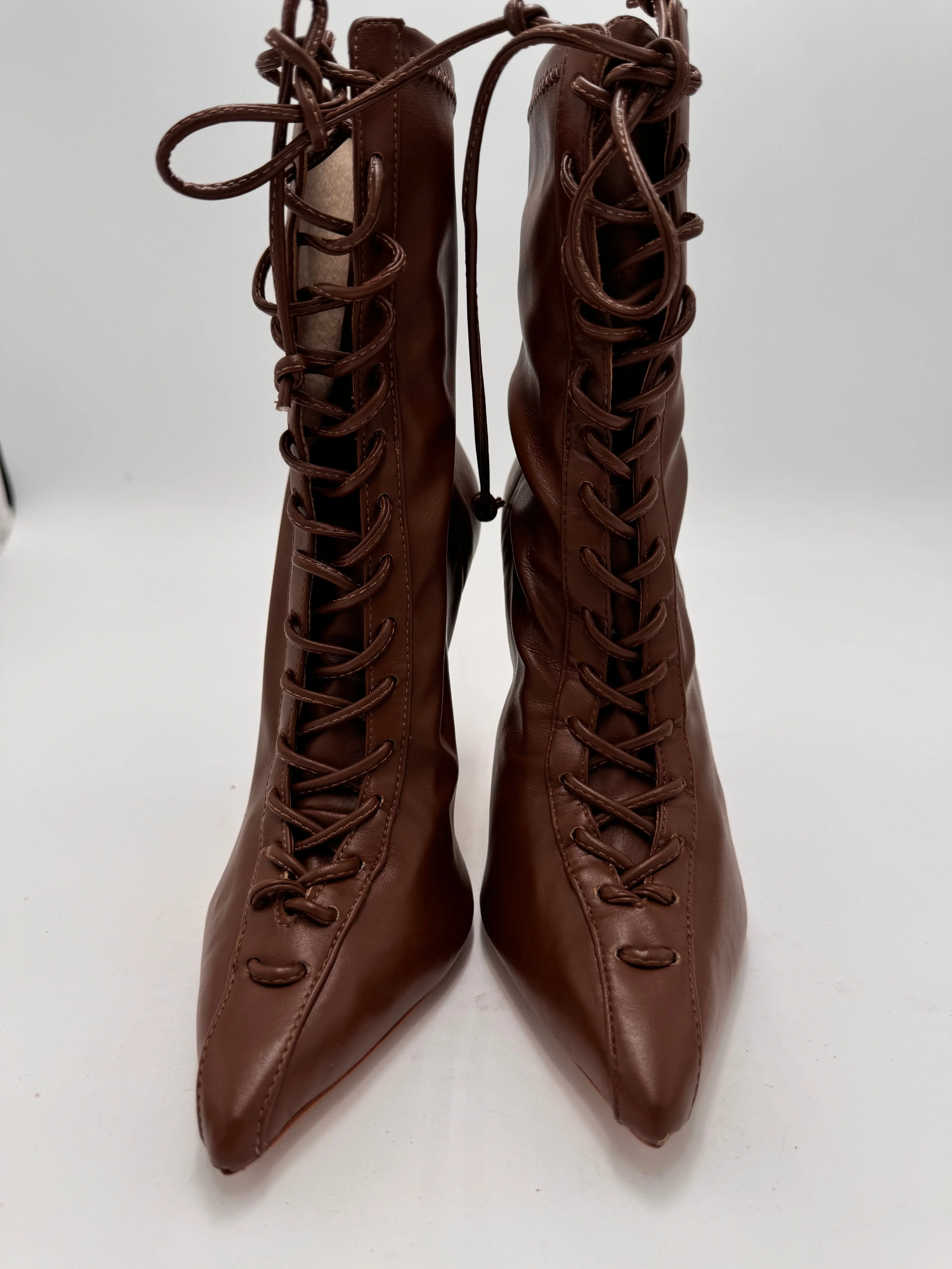 SCHUTZ lace up leather boots size 6.5