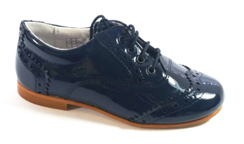 Shawn & Jeffery Navy Patent Oxford Dress Shoe