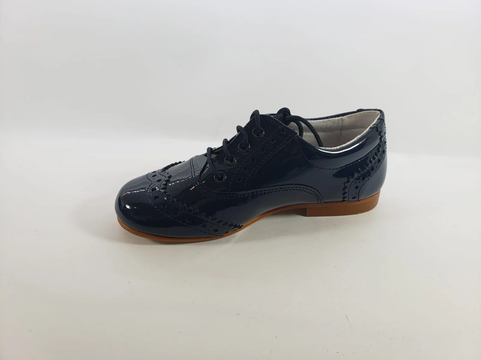 Shawn & Jeffery Navy Patent Oxford Dress Shoe