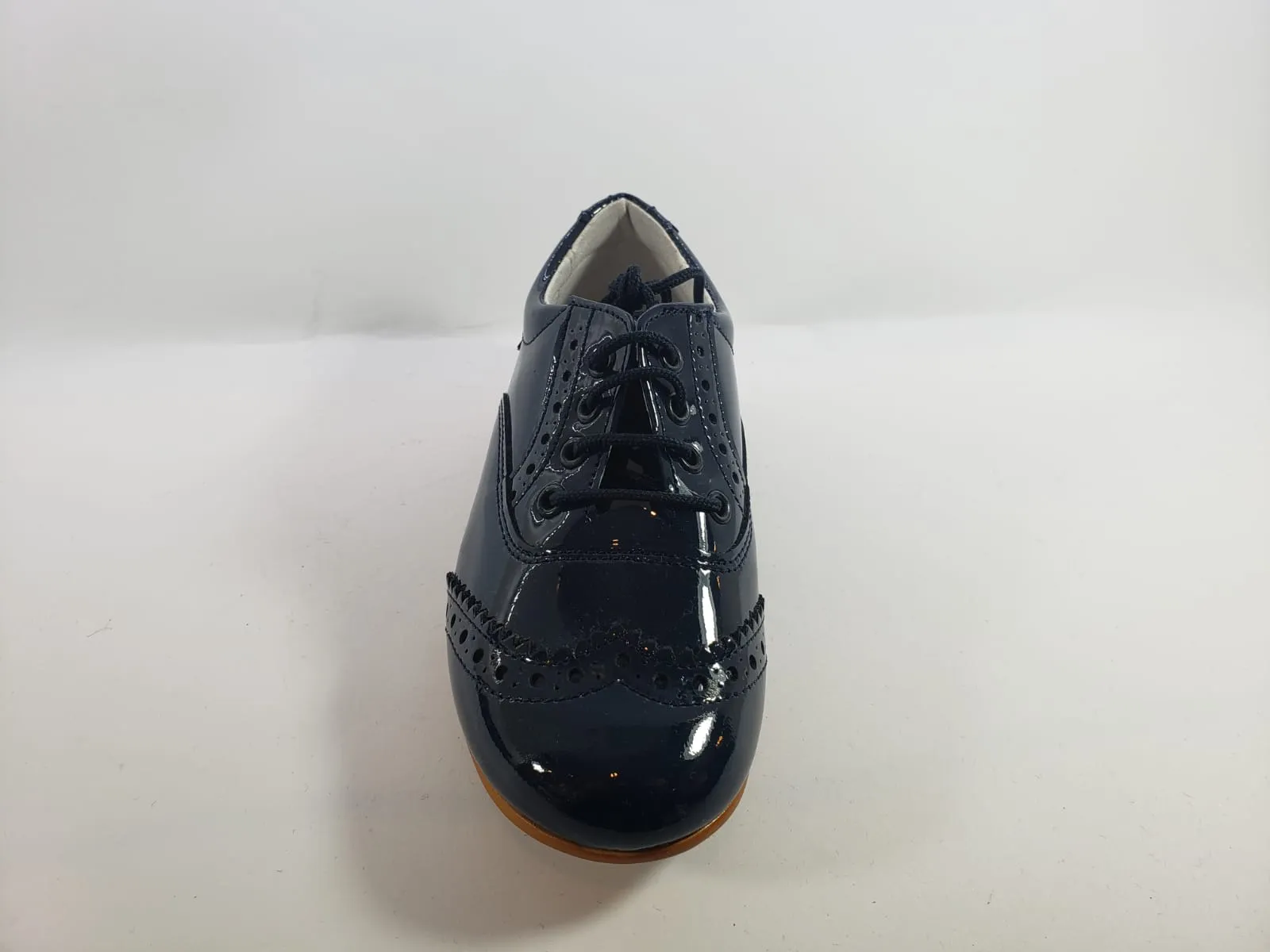 Shawn & Jeffery Navy Patent Oxford Dress Shoe