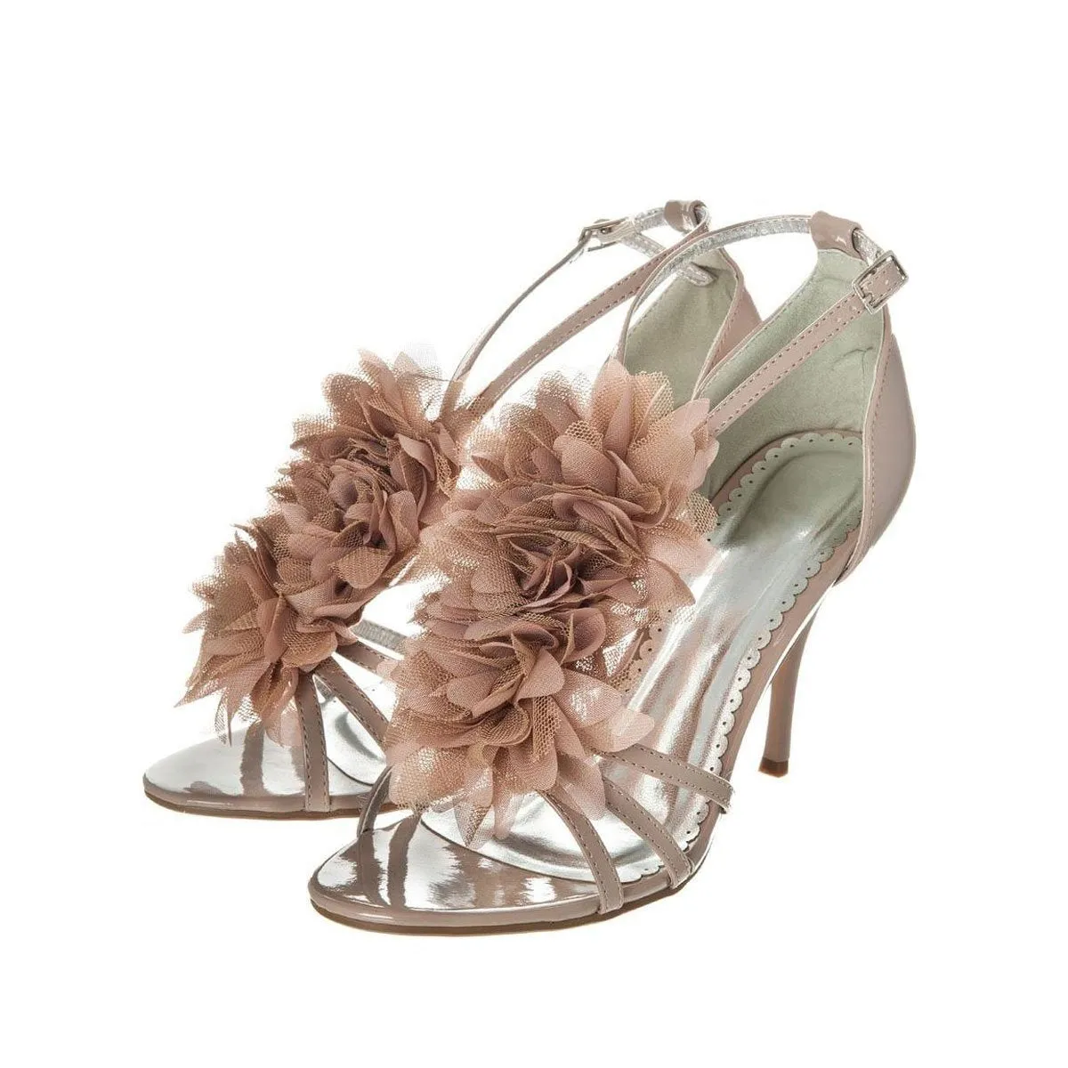 TAM High Heel Strappy Sandal With A Flower