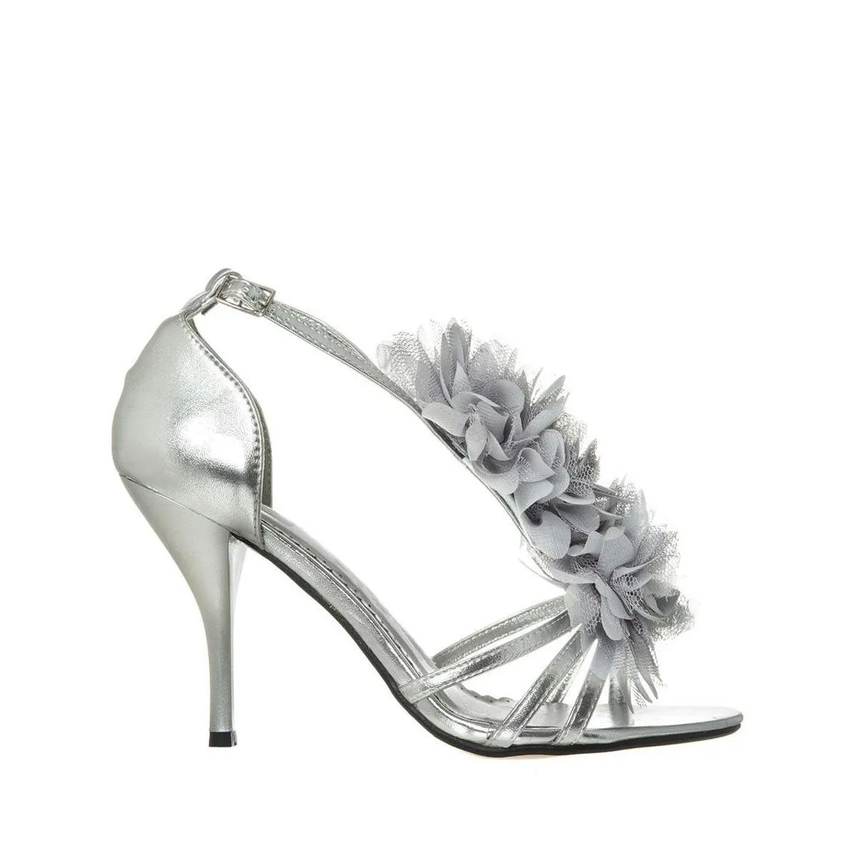 TAM High Heel Strappy Sandal With A Flower